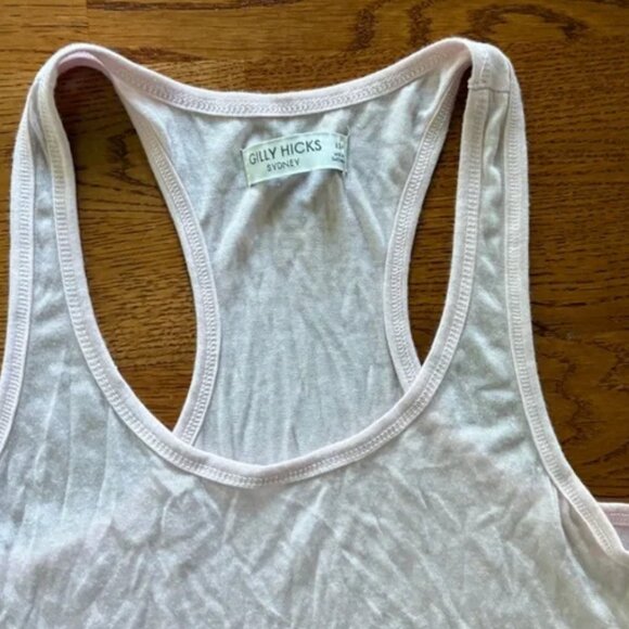 Gilly Hicks Light Pink Tank Peplum Racerback Semi Sheer Blush XS Soft - Picture 2 of 3